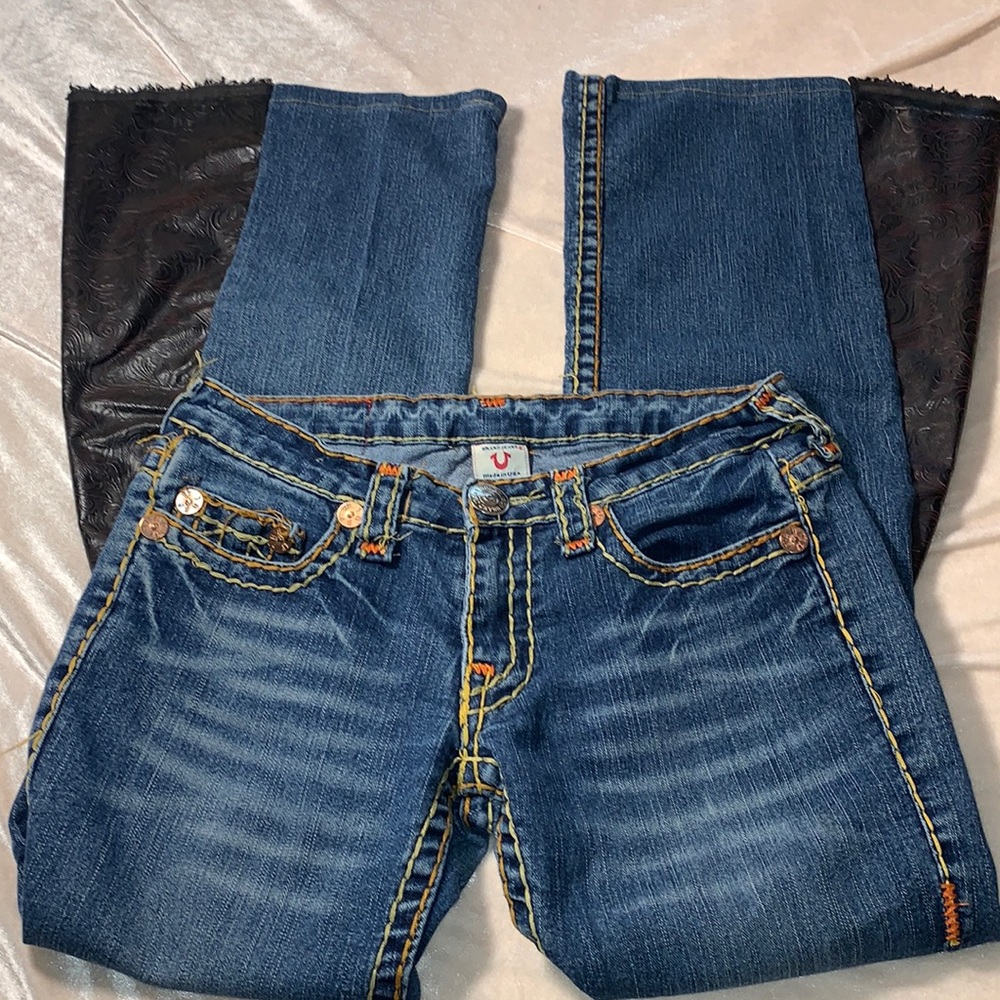 SOLD True religion size 28 Johnny Super T Flared/bell bottom - Picture 1 of 13